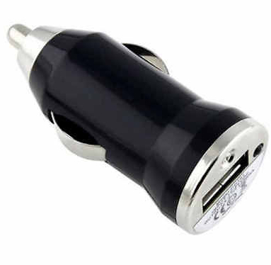 CARGADOR COCHE USB MECHERO PARA IPHONE COLOR NEGRO